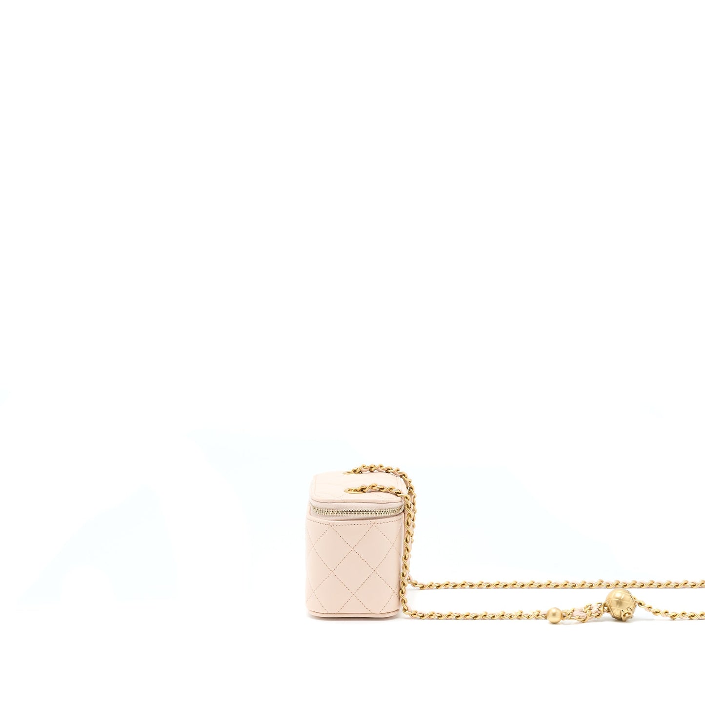 Chanel Pearl Crush Vanity Lambskin Light GHW Pink Mini Bag