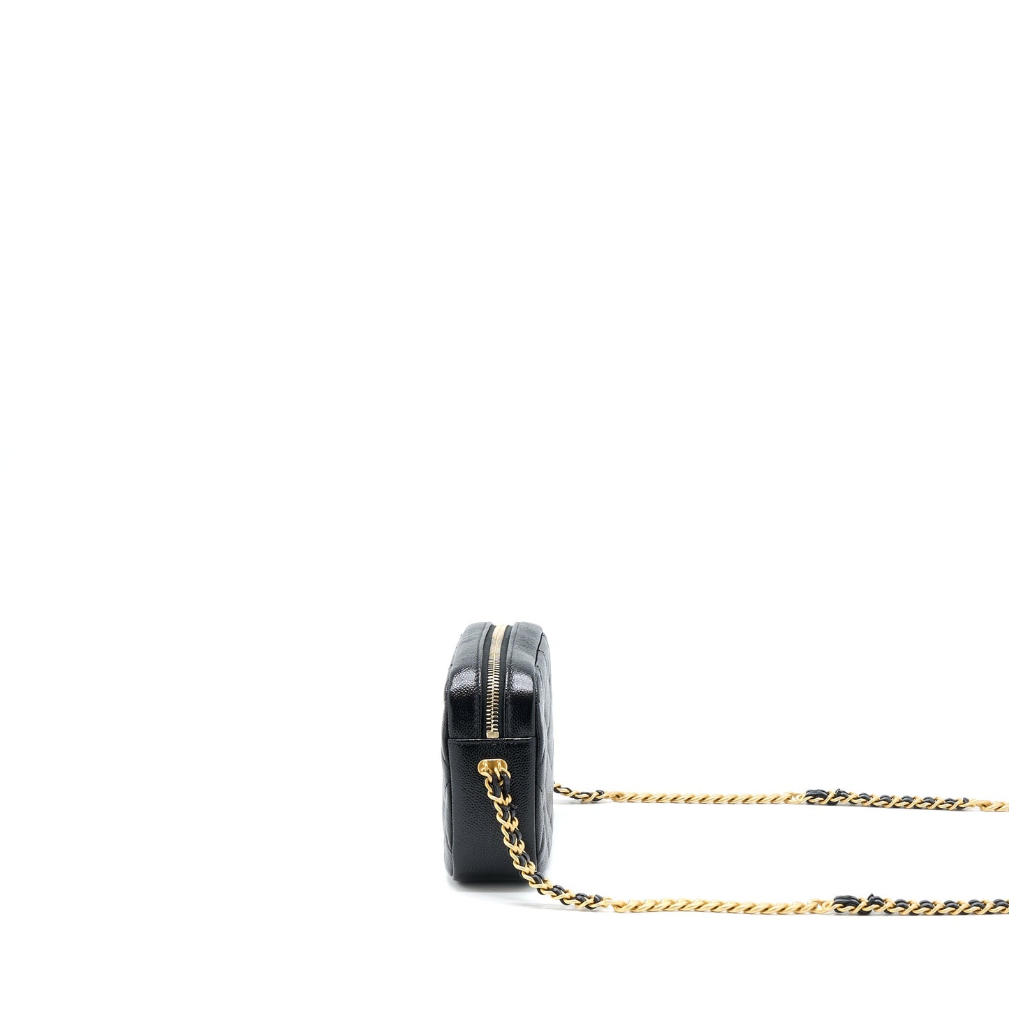 Chanel 22P Camera Caviar GHW Microchip Black Crossbody Bag