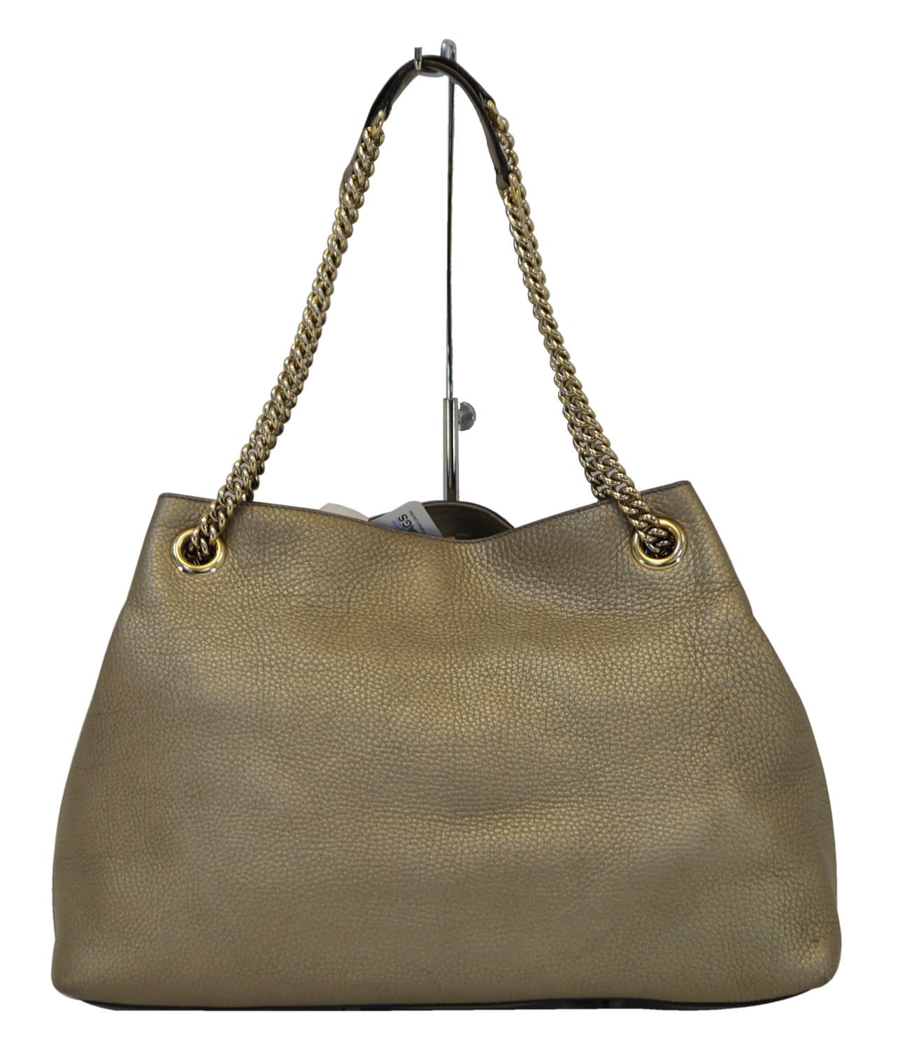 Gucci Pebbled Soho Tote Bag Leather Gold Shoulder Bag
