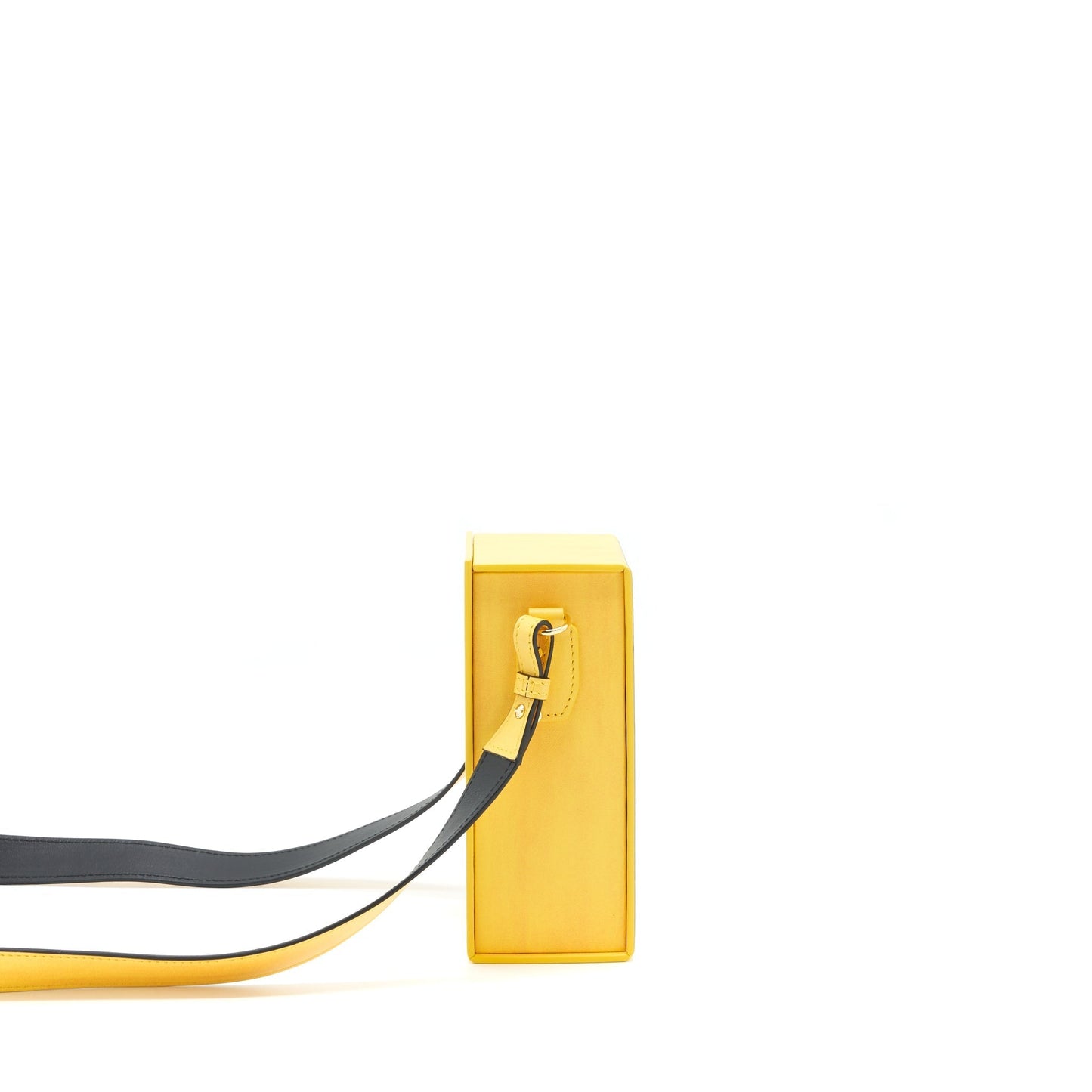 Fendi Vertical Box Purse Black Yellow Mini Shoulder Bag