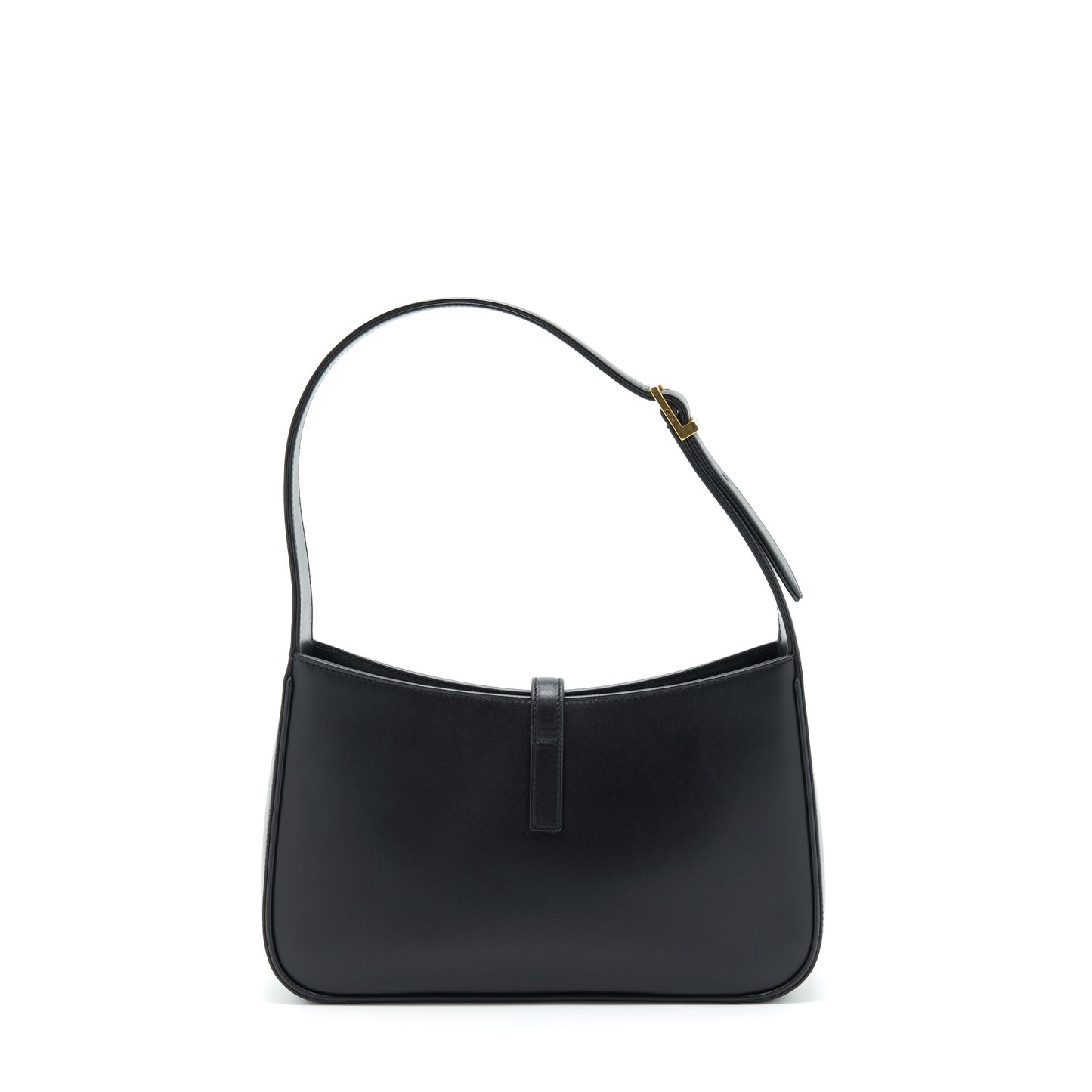 YSL Saint Laurent Le5 Hobo Purse Smooth Calfskin Black Shoulder Bag