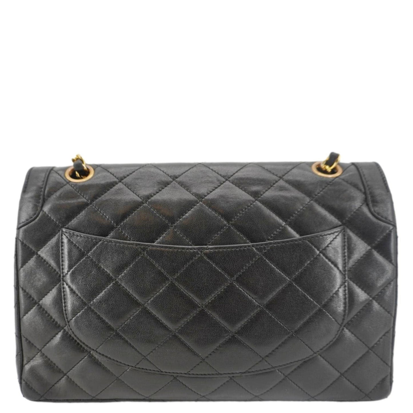 Chanel Paris Two-Tone CC Logo Quilted Leather Black Travel Bag