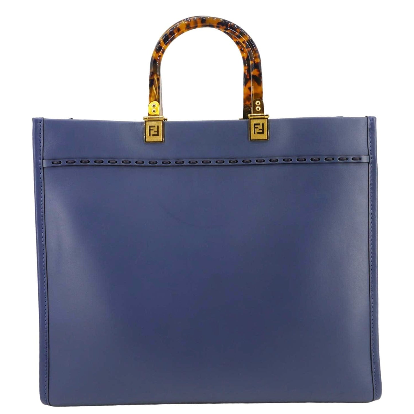 Fendi Sunshine Crossbody Tote Bag Leather Blue Crossbody Bag