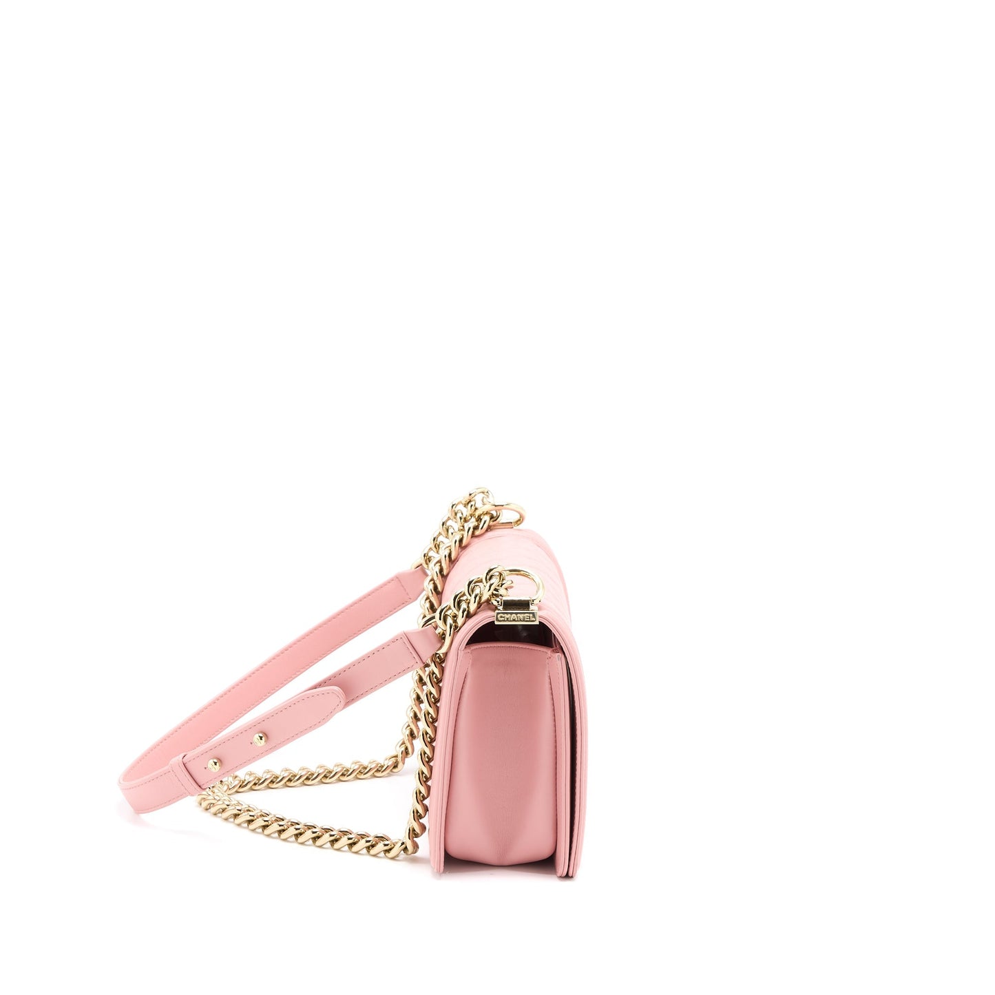 Chanel Boy Calfskin LGHW Pink Handbag