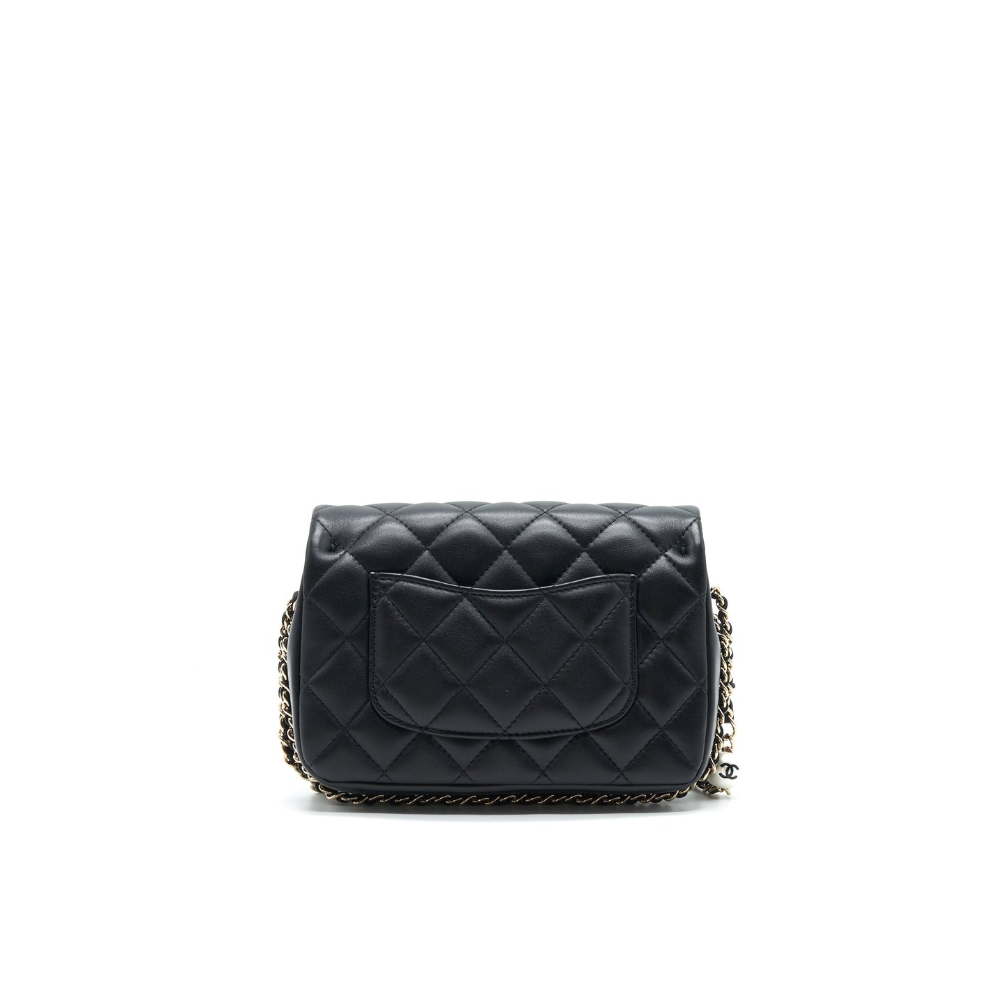 Chanel Logo Pearl Flap GHW Shoulder Bag