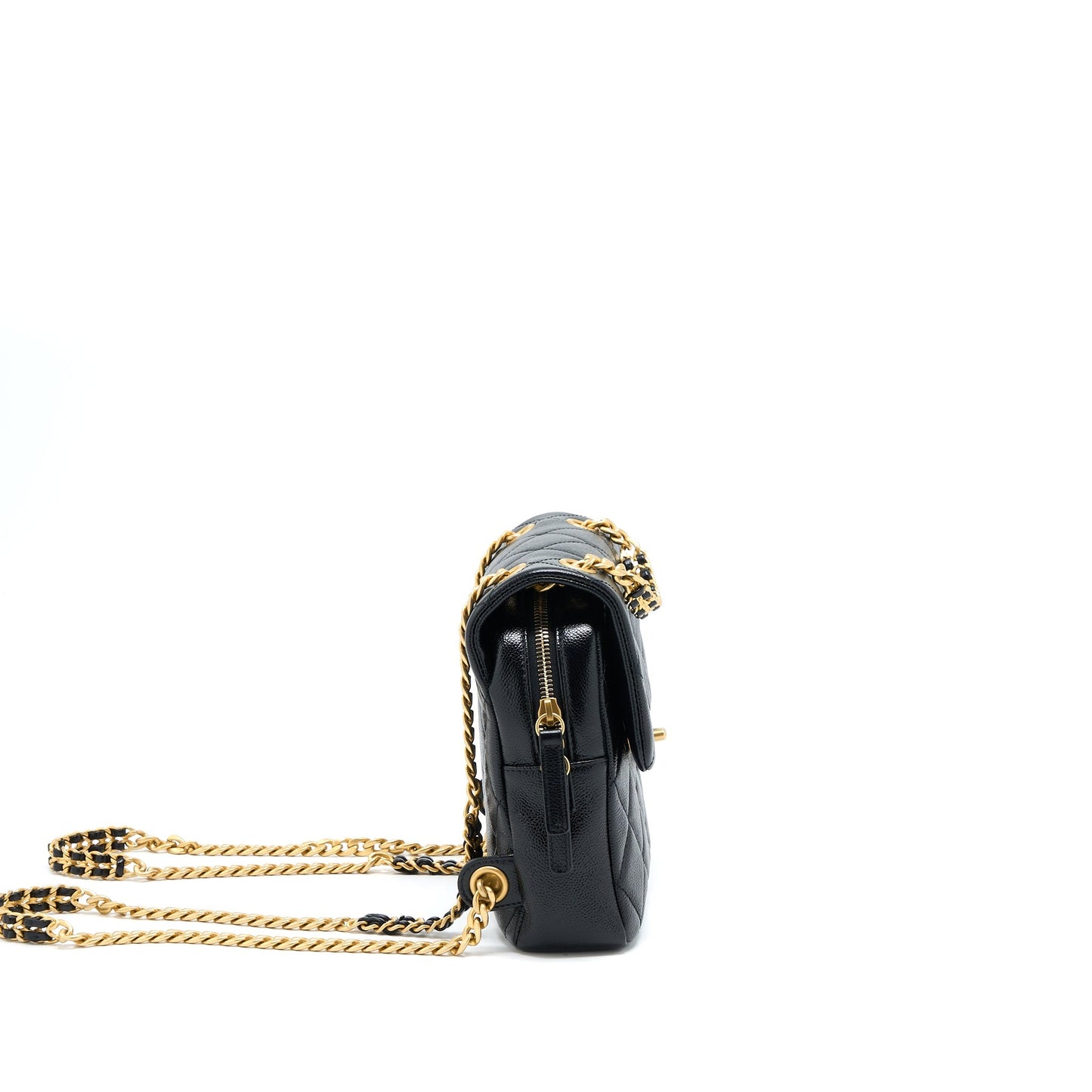 Chanel 22P Flap Backpack Caviar Brushed GHW Black