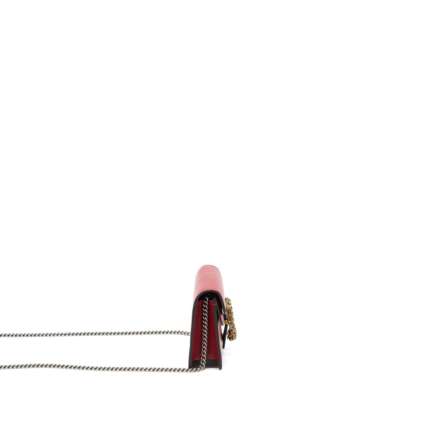 Gucci Super Dionysus Calfskin Ruthenium Shw Handbag Red Mini Travel Bag