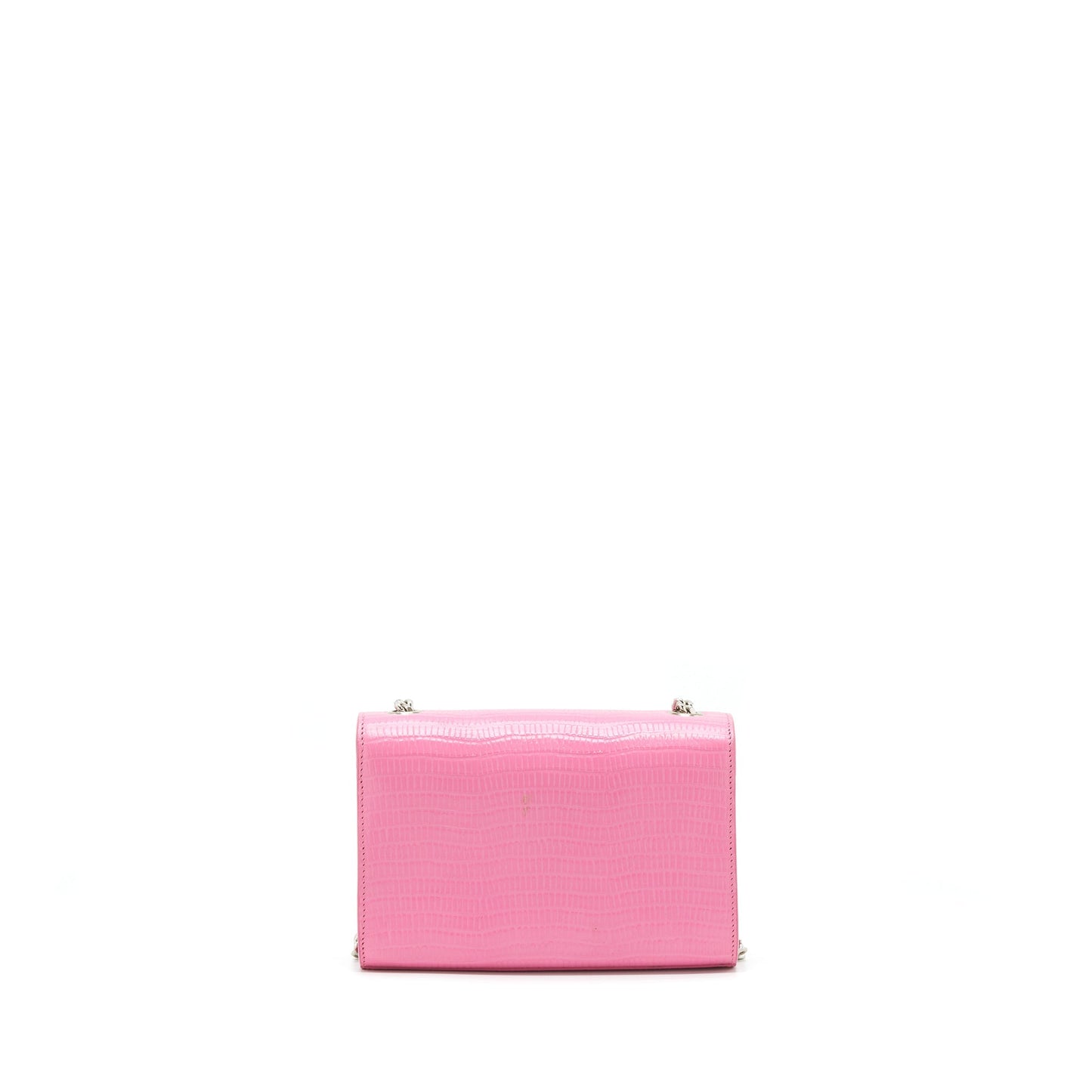 YSL Saint Laurent Kate Tassel Embossed Calfskin Travel Bag Pink Mini