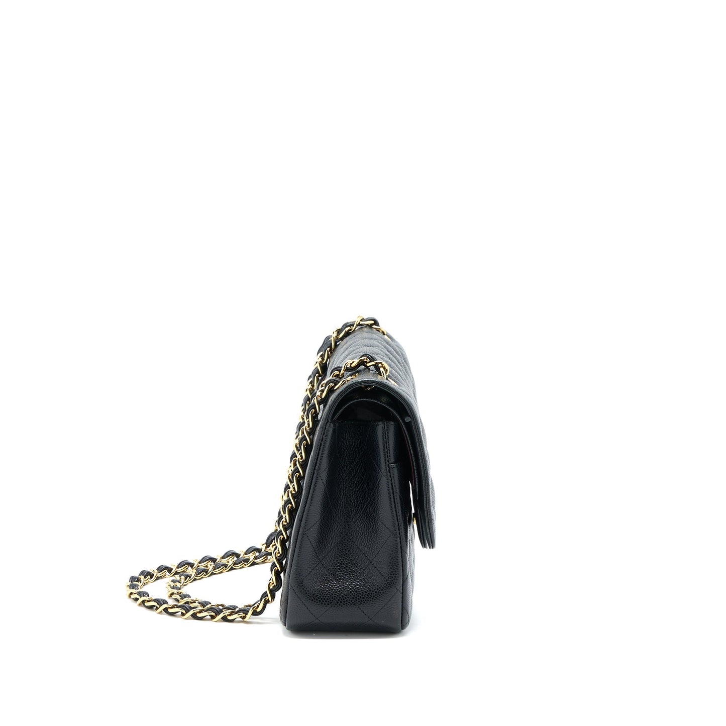 Chanel Classic Jumbo Double Flap Caviar GHW Black Shoulder Bag 3