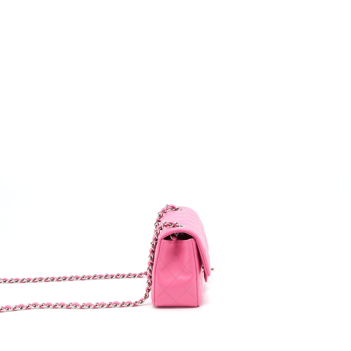 Chanel Classic Rectangular Flap Lambskin SHW Pink Shoulder Bag