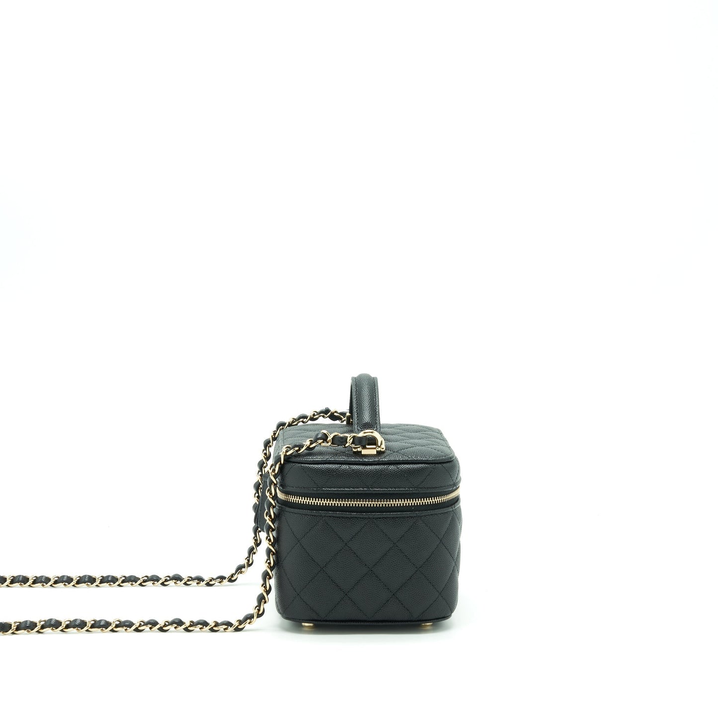 Chanel 22S Top Handle Vanity Caviar LGHW Black Handbag Lghw Microchip