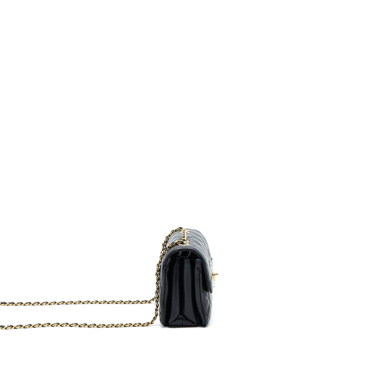 Chanel Seasonal Flap Lambskin Brushed GHW Black Shoulder Bag
