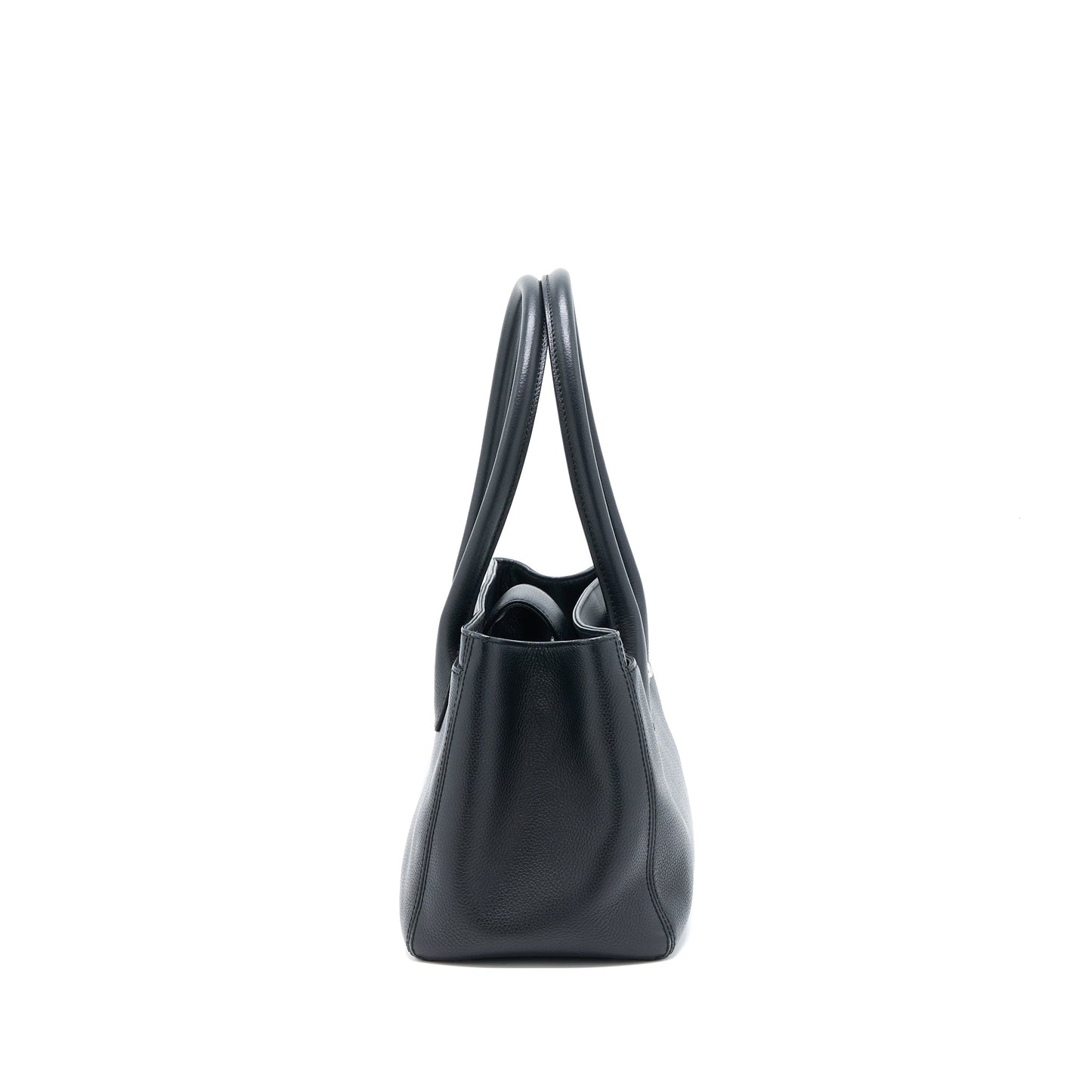 Chanel Cerf Grained Calfskin SHW Black Tote Bag