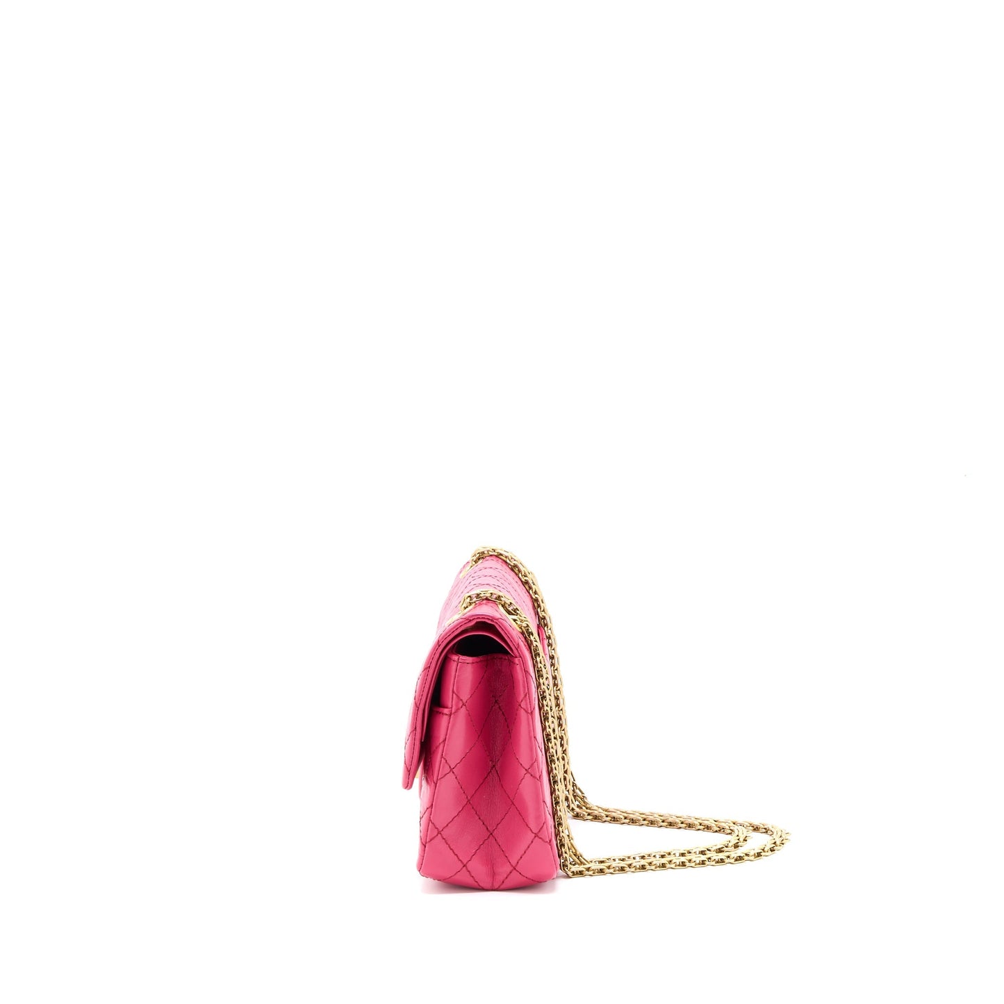 Chanel 2.55 Reissue Aged Calfskin Brushed GHW Pink Small Handbag