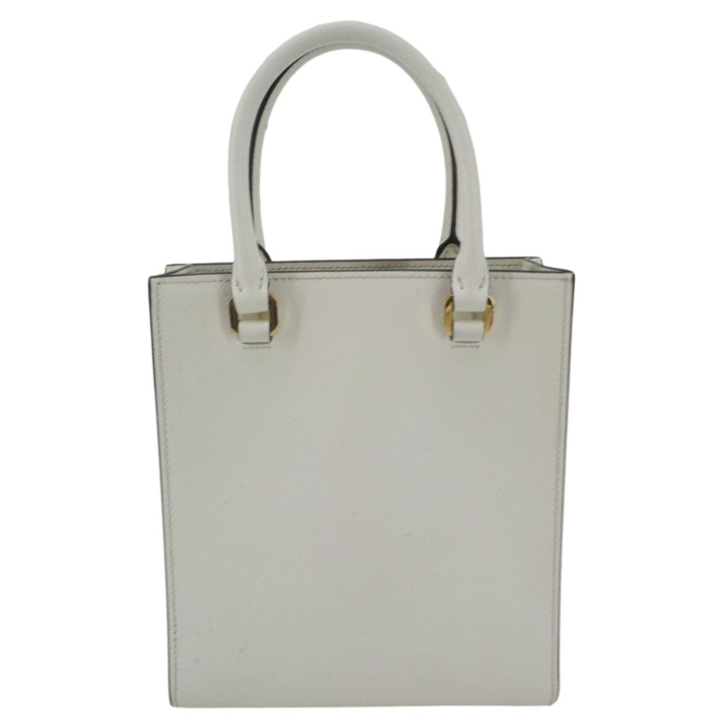 Saffiano Embossed Crossbody Bag Leather White