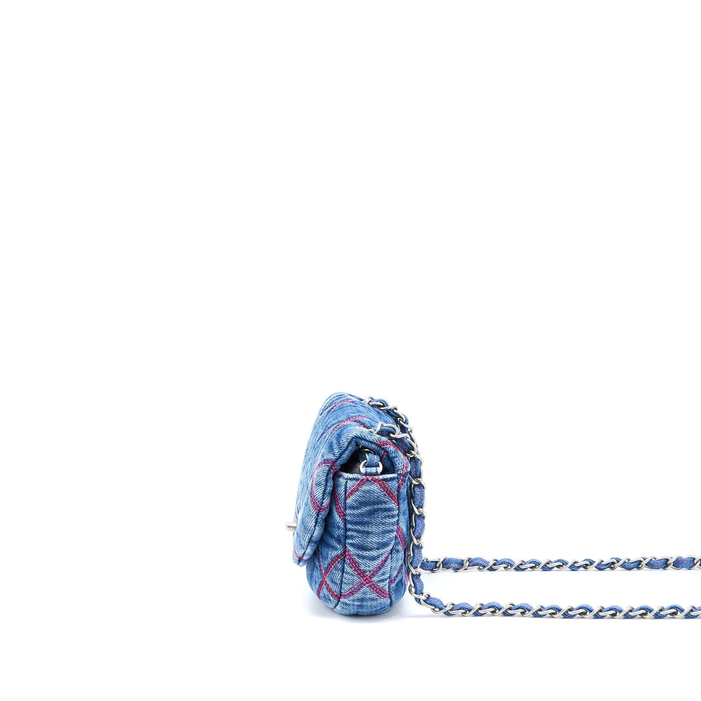 Chanel 22S Coco Beach Denim Saddle Denim Blue Mini Bag