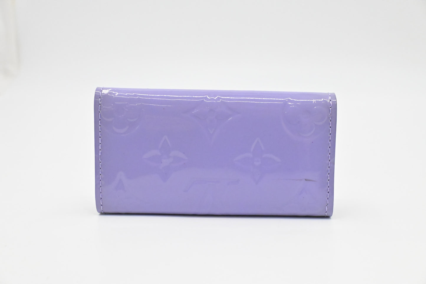 Louis Vuitton 4 Lilac Vernis Leather Key Case Wallet Case