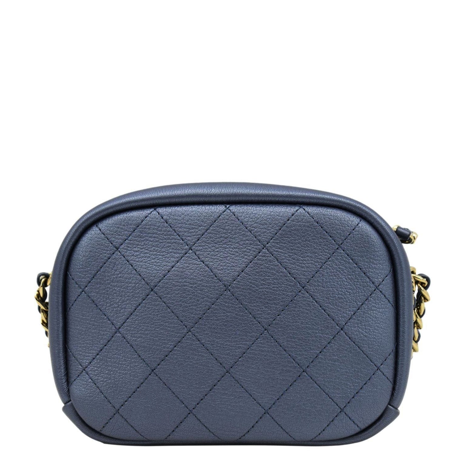 Chanel Casual Trip Camera Leather Blue Travel Bag