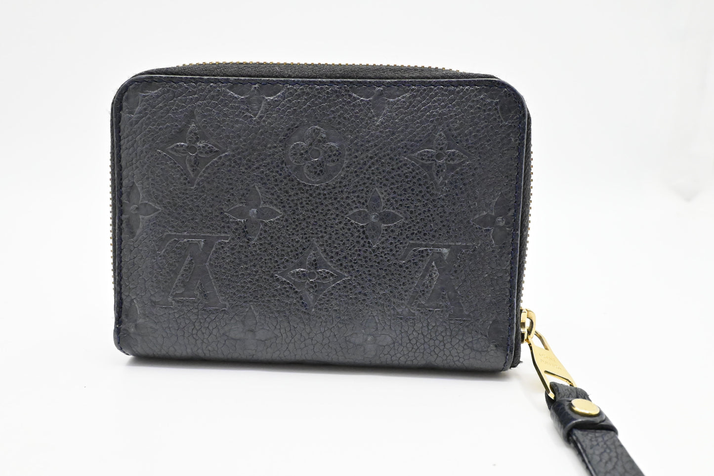Louis Vuitton Compact Zippy Bleu Infini Empreinte Leather Wallet Case