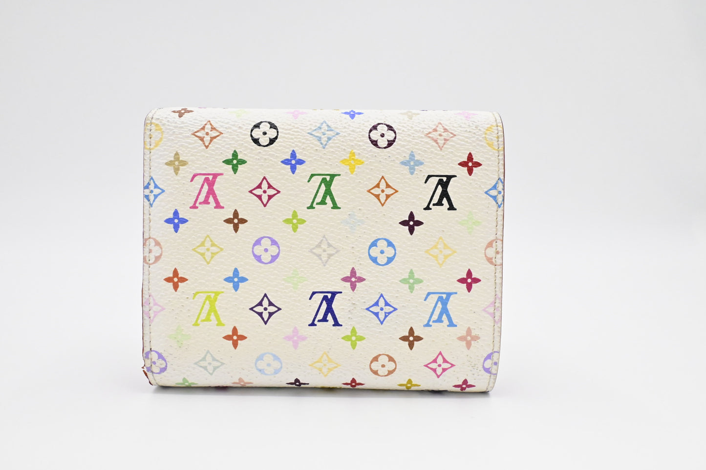 Louis Vuitton x Takashi Murakami Joy Monogram Canvas White Multicolor Wallet Case