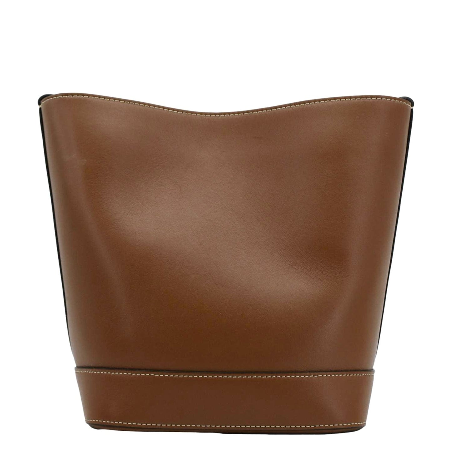 Celine Cuir Triomphe Calfskin Bucket Crossbody Bag Leather Tan