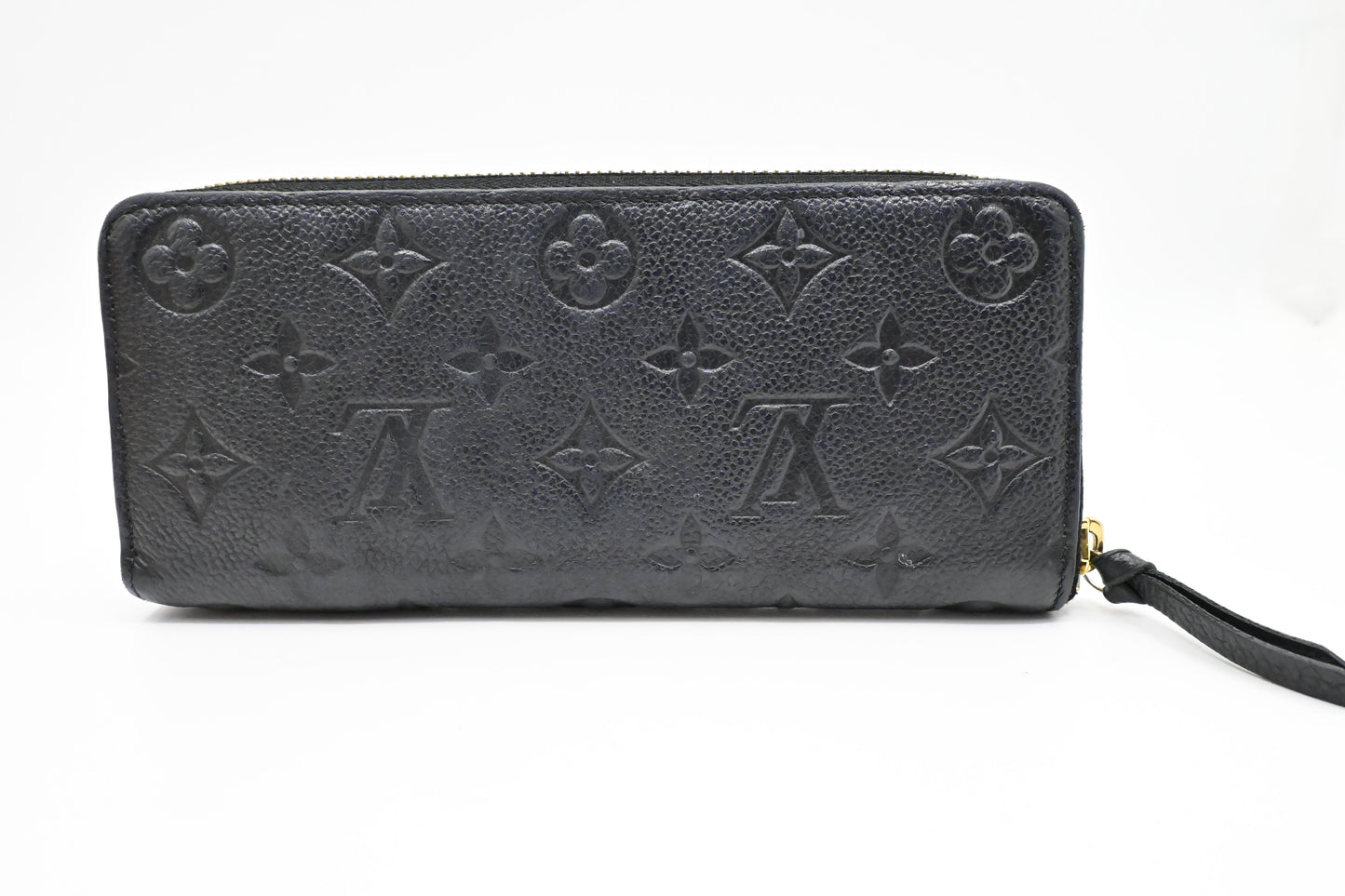 Louis Vuitton Clemence Empreinte Leather Noir Wallet Case