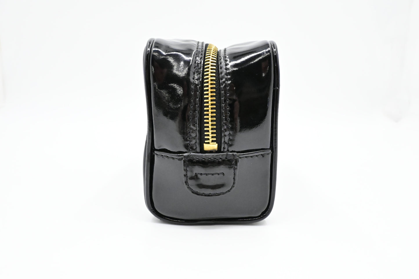 Chanel Cosmetics Patent Black Leather Handbag