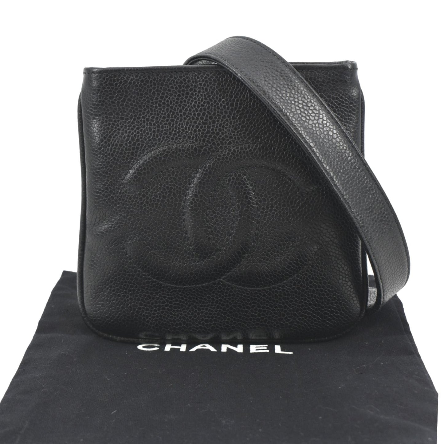 Chanel Timeless Caviar Belt Leather Black