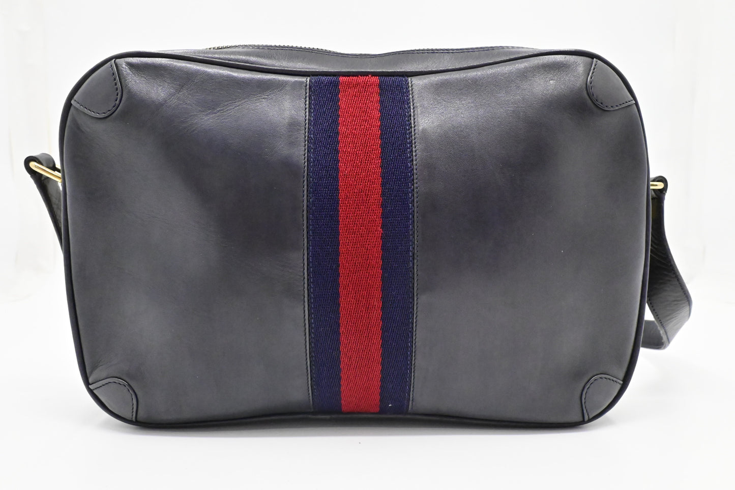 Gucci Crossbody In Navy Leather Blue Crossbody Bag