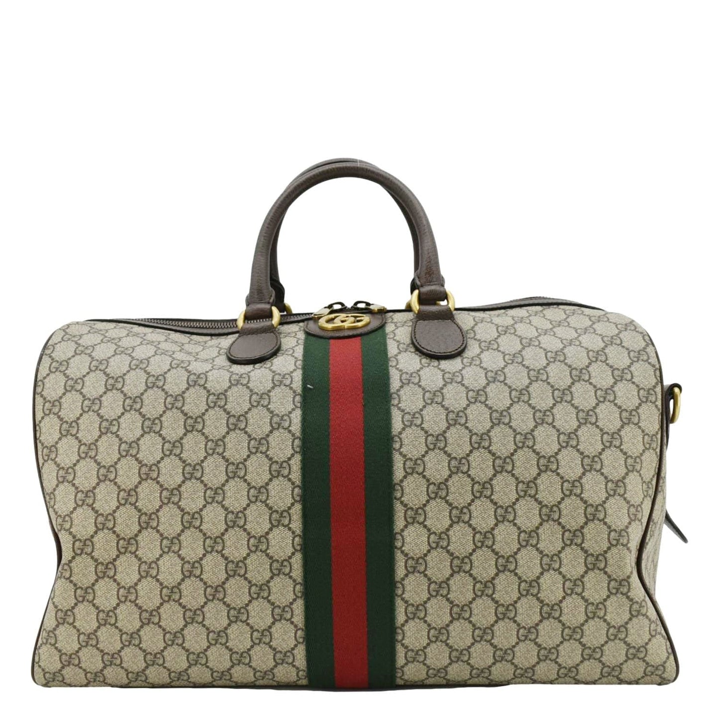 Gucci Ophidia Carry On Supreme Duffle Bag Canvas Beige Travel Bag