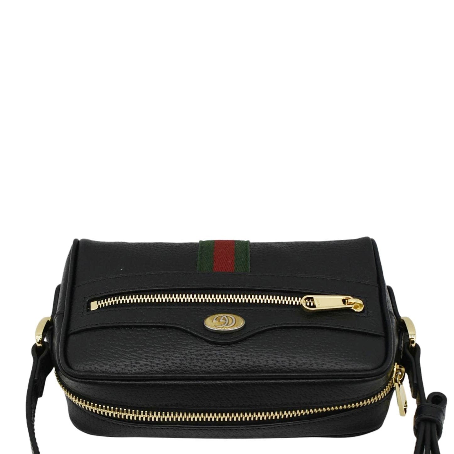 Gucci Ophidia Web Crossbody Bag Leather Black