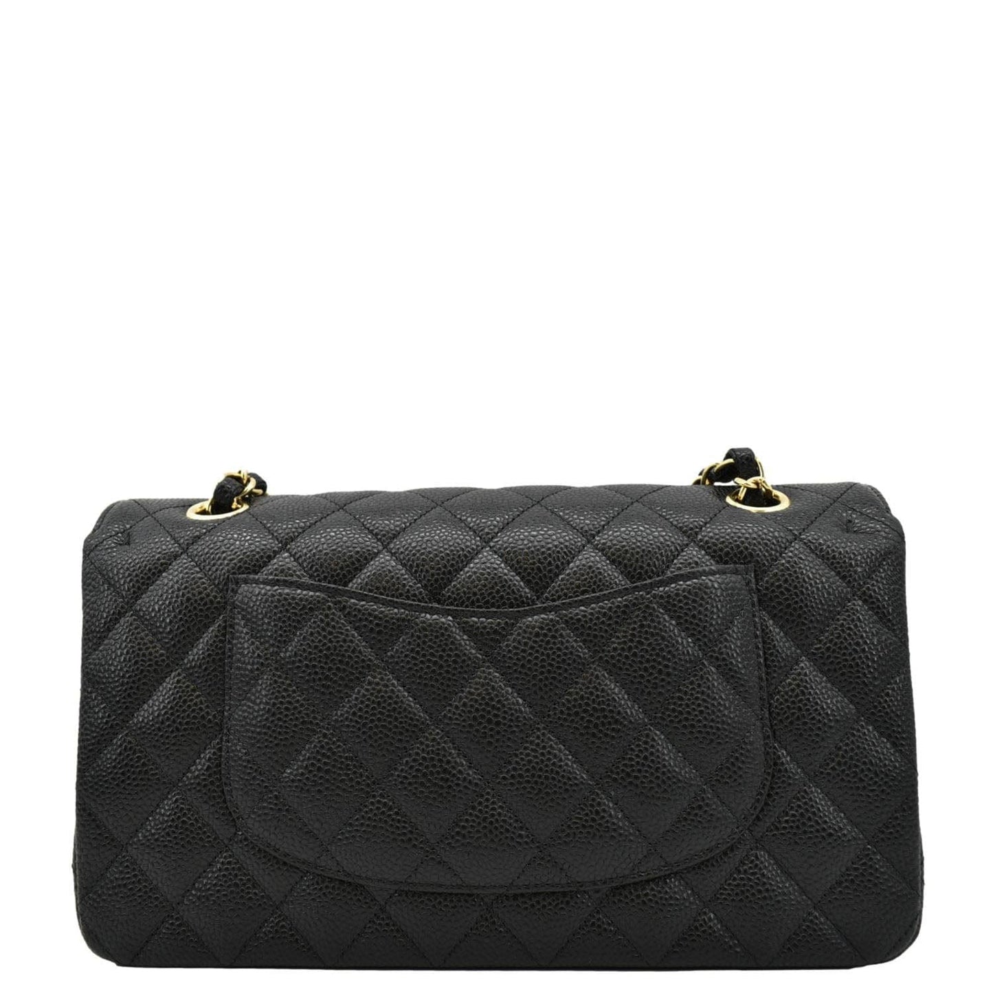 Chanel Classic Flap Quilted Caviar Leather Black Travel Bag