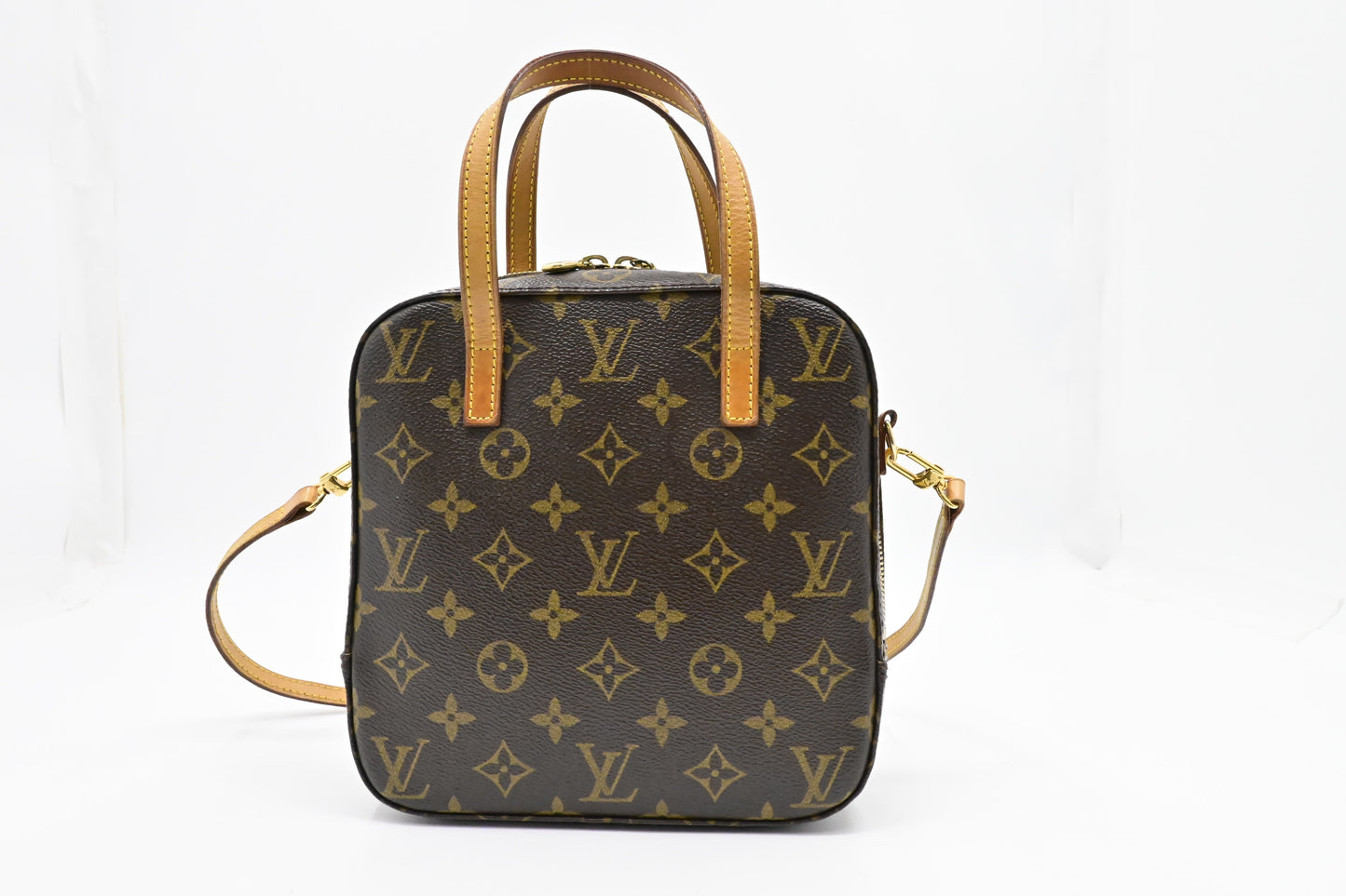 Louis Vuitton Spontini Monogram Canvas Handbag Canvas 1