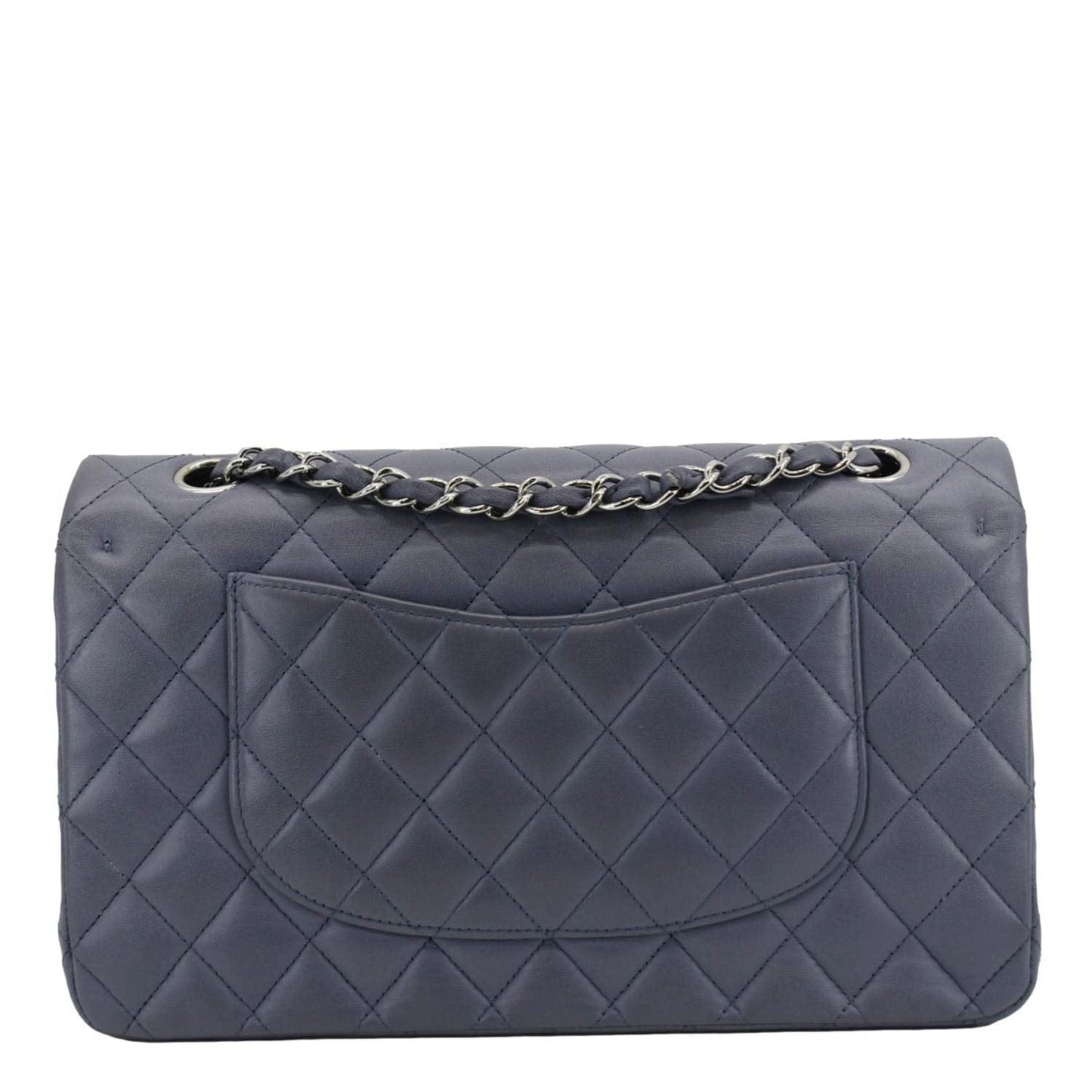 Chanel Classic Double Flap Quilted Lavender Leather Travel Bag