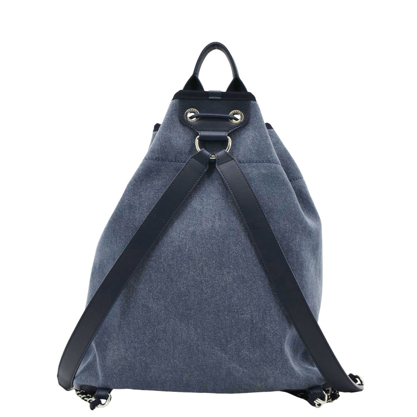 Chanel Deauville Large Denim Backpack Blue
