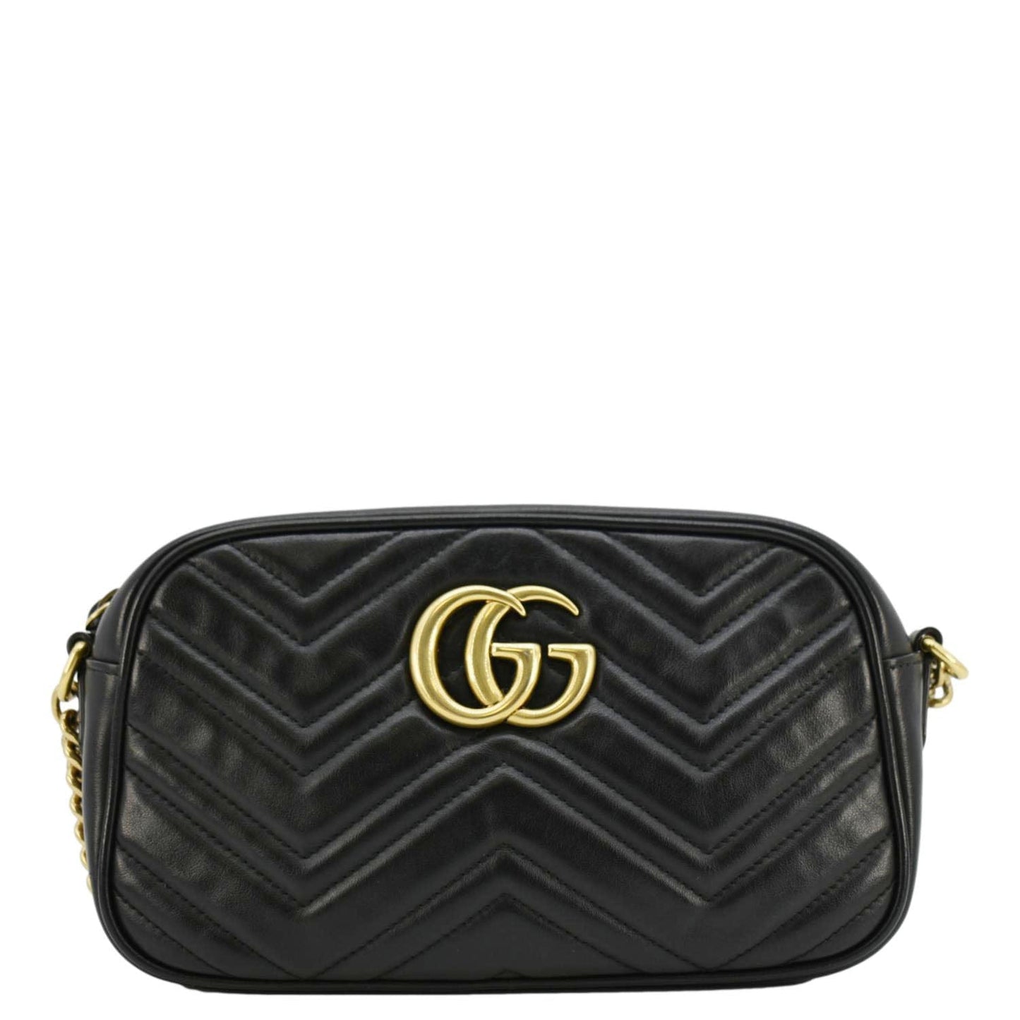 Gucci Marmont Small Chevron Camera Bag Leather Matelasse Shoulder Bag