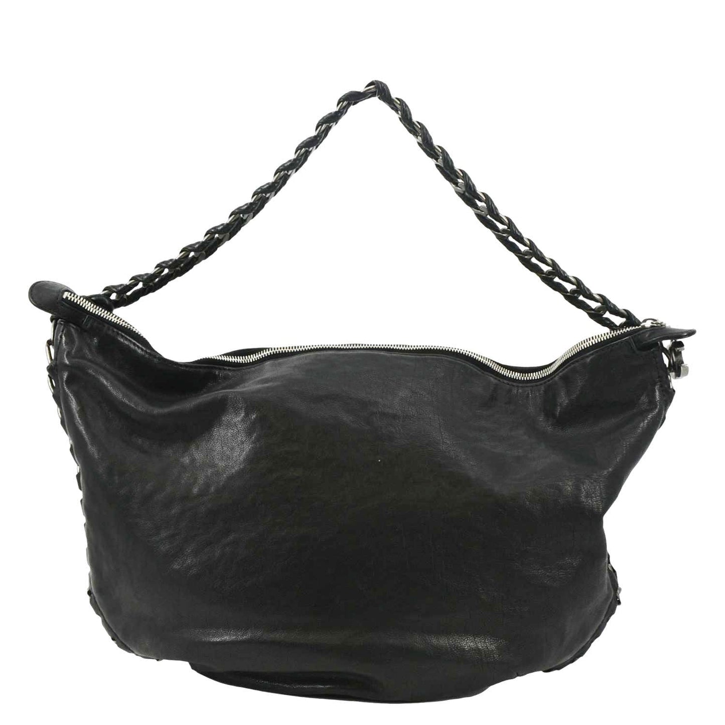 Chanel Modern Hobo Leather Calfskin Black Travel Bag