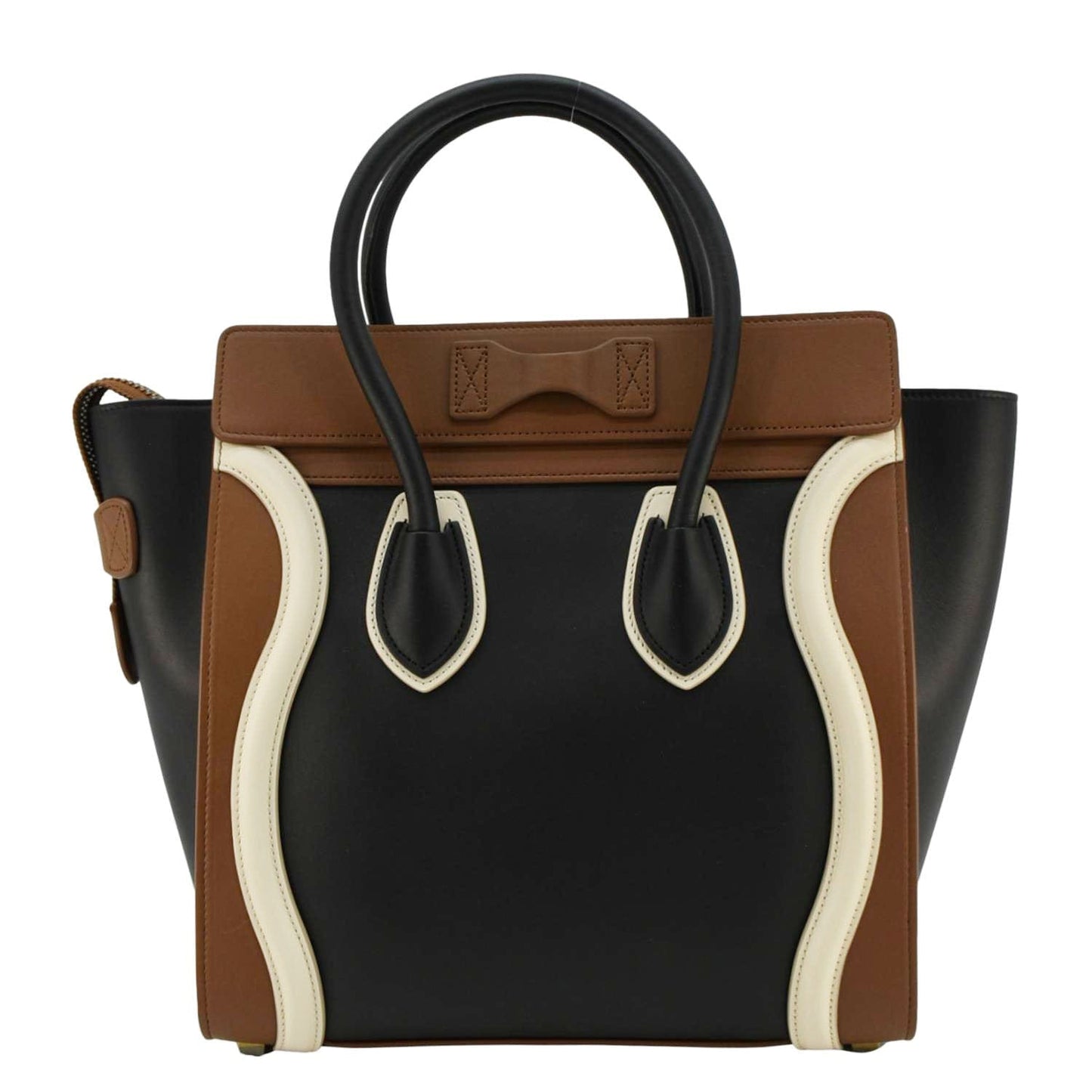 Luggage Smooth Shoulder Bag Tricolor Leather