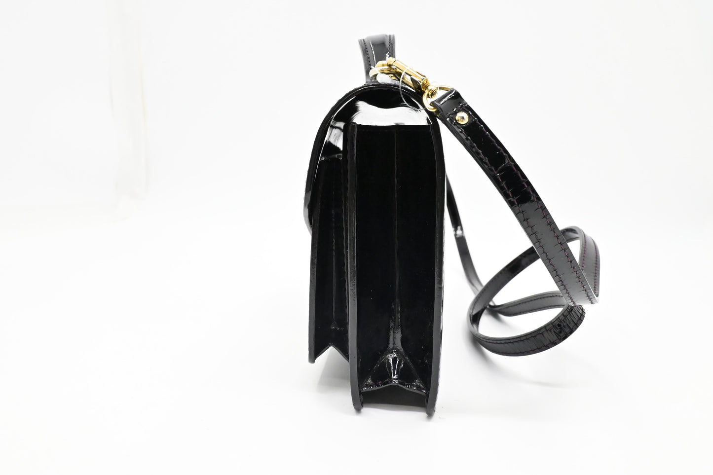 Louis Vuitton Monceau BB Vernis Leather Black Handbag