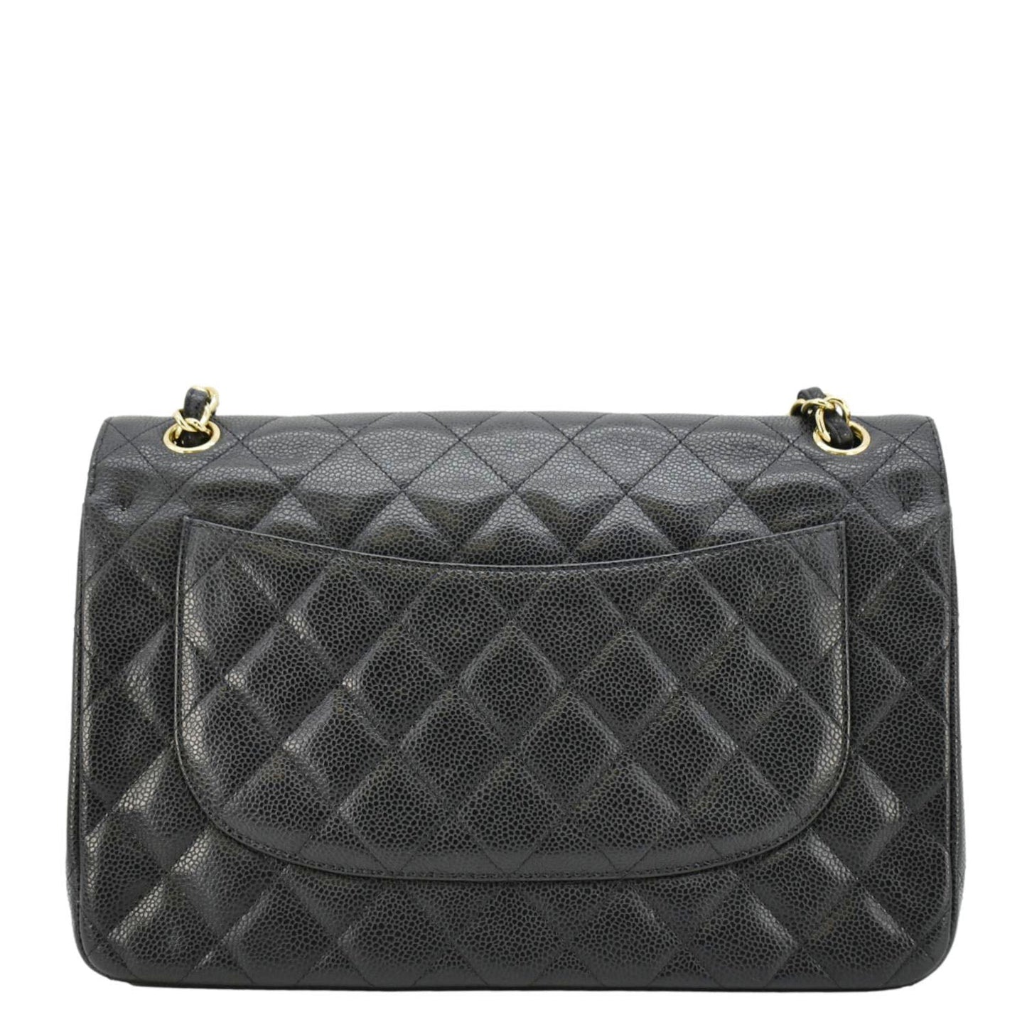 Chanel Classic Jumbo Double Flap Quilted Leather Black Travel Bag Jumbo Flap