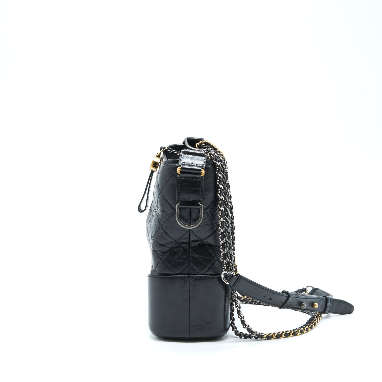 Chanel Gabrielle Calfskin Hardware Multicolour Black Handbag