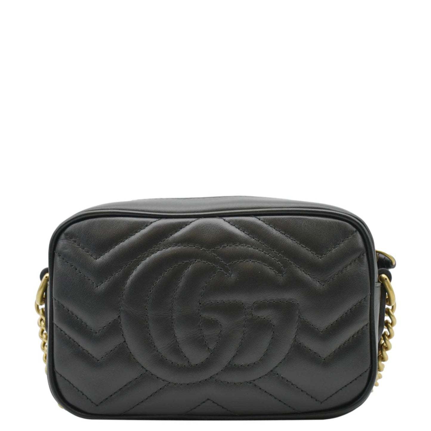 Gucci Marmont Mini Chain Crossbody Bag Leather Matelasse
