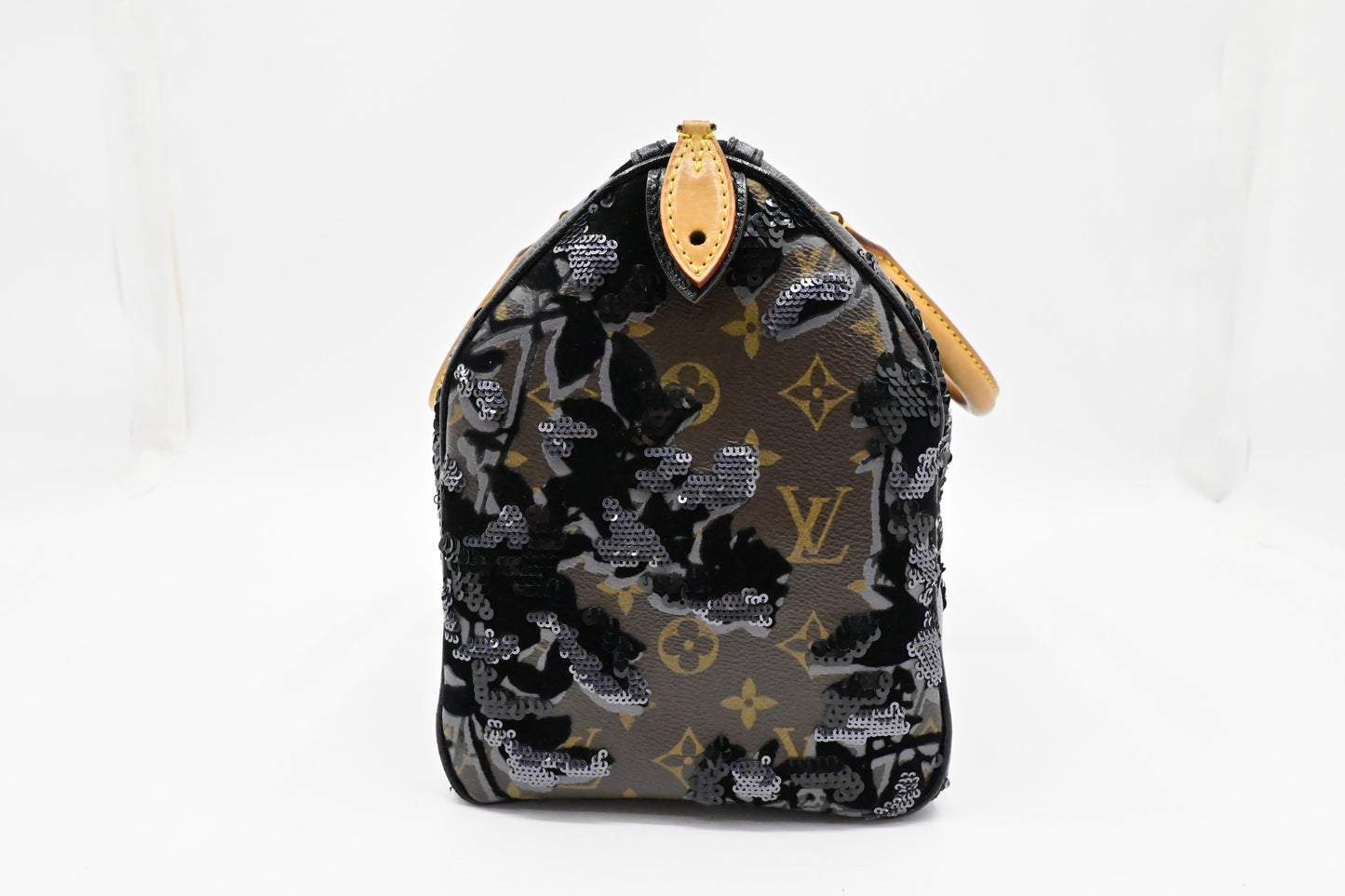 Louis Vuitton Speedy 30 Fleur de Jais Monogram Canvas Handbag