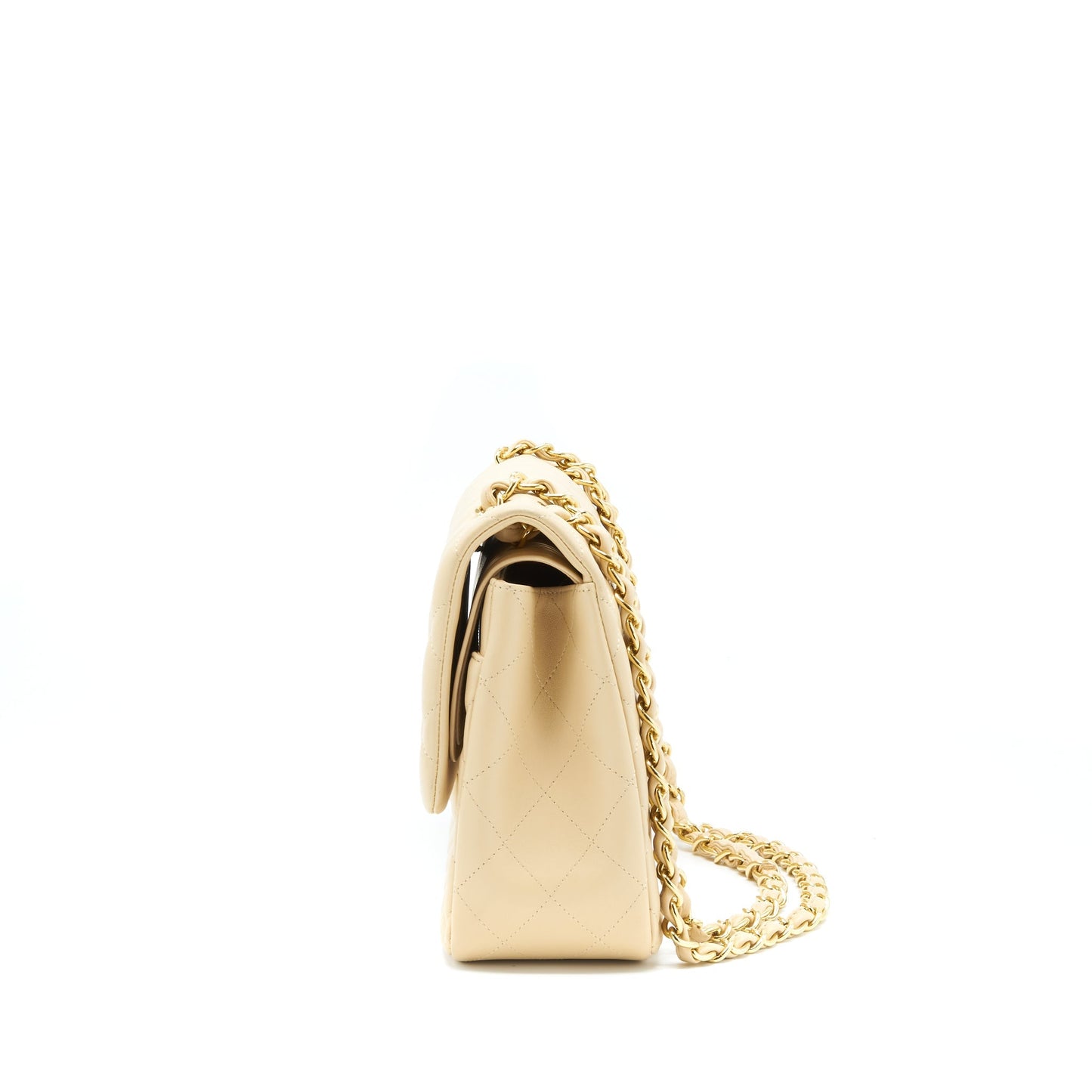 Chanel Jumbo Classic Double Flap Lambskin LGHW Beige Shoulder Bag