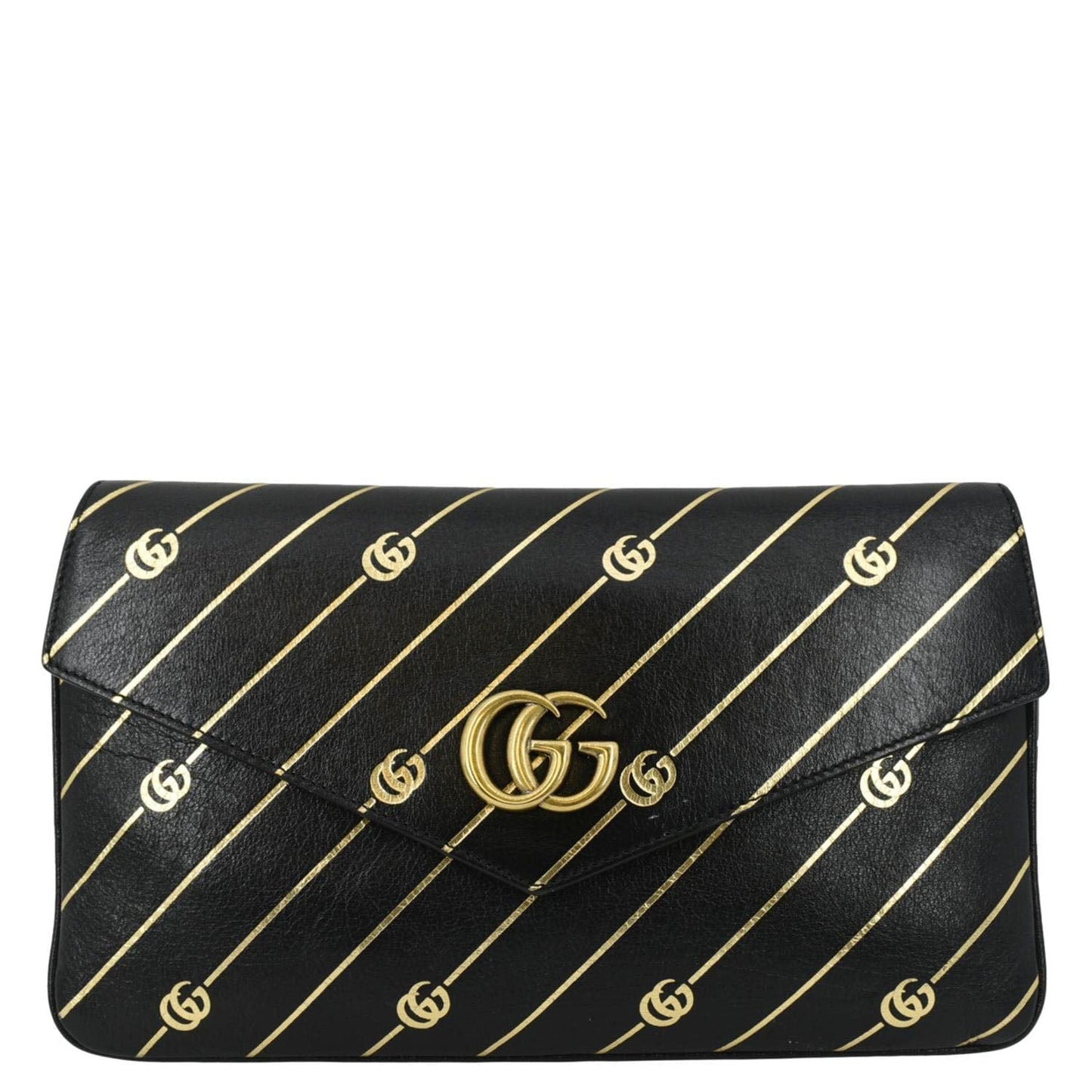 Gucci Thiara Medium Double Smooth Satchel Bag Leather Black Travel Bag