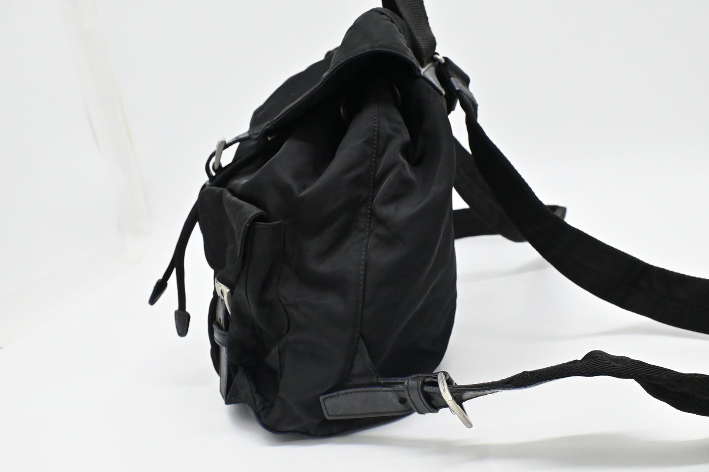 Prada Small Backpack In Handbag Canvas Nylon
