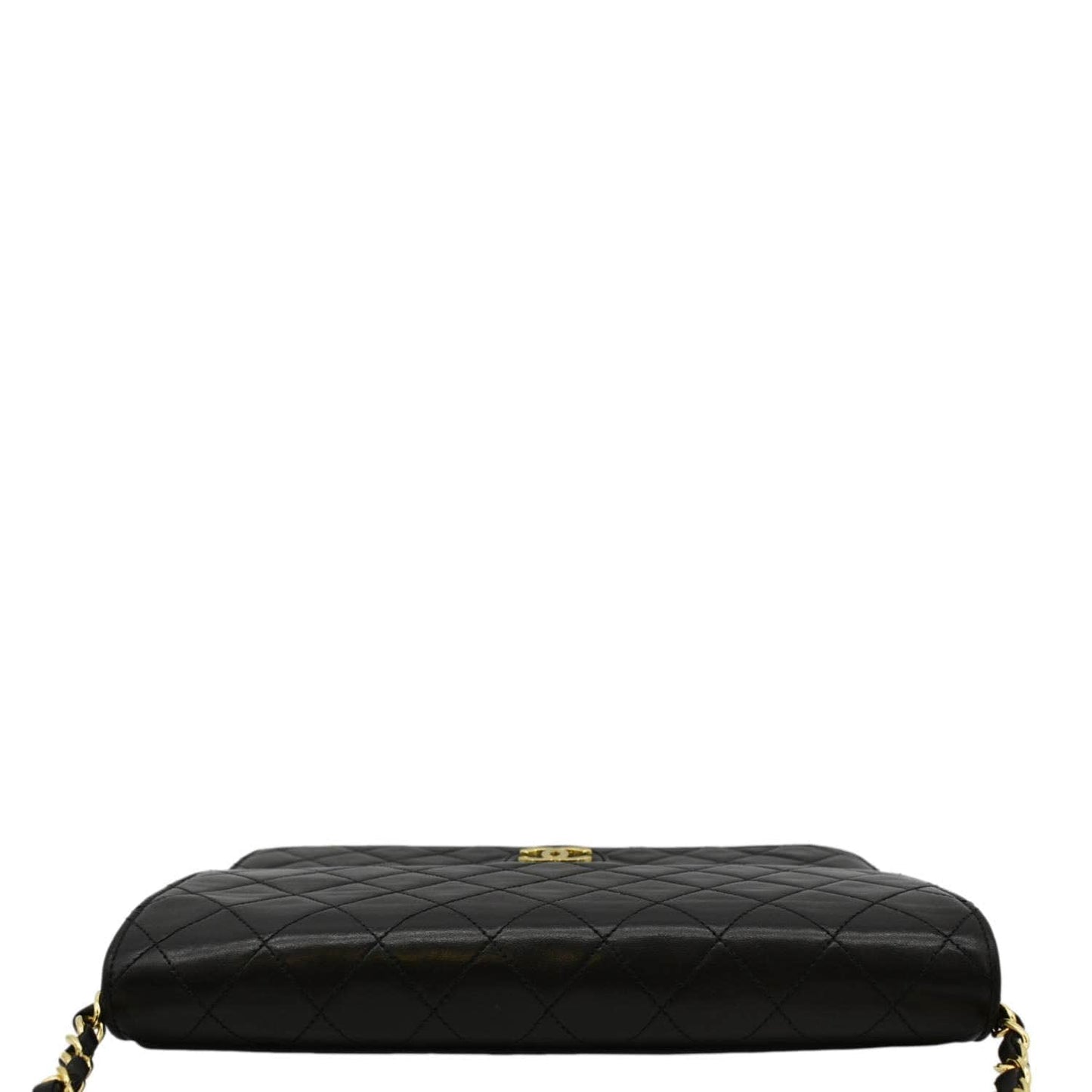 Chanel Half Flap Quilted Leather Black Travel Bag