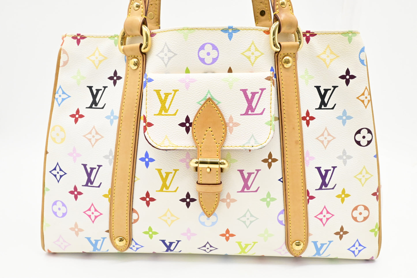 Louis Vuitton Aurelia Canvas White Multicolor Handbag