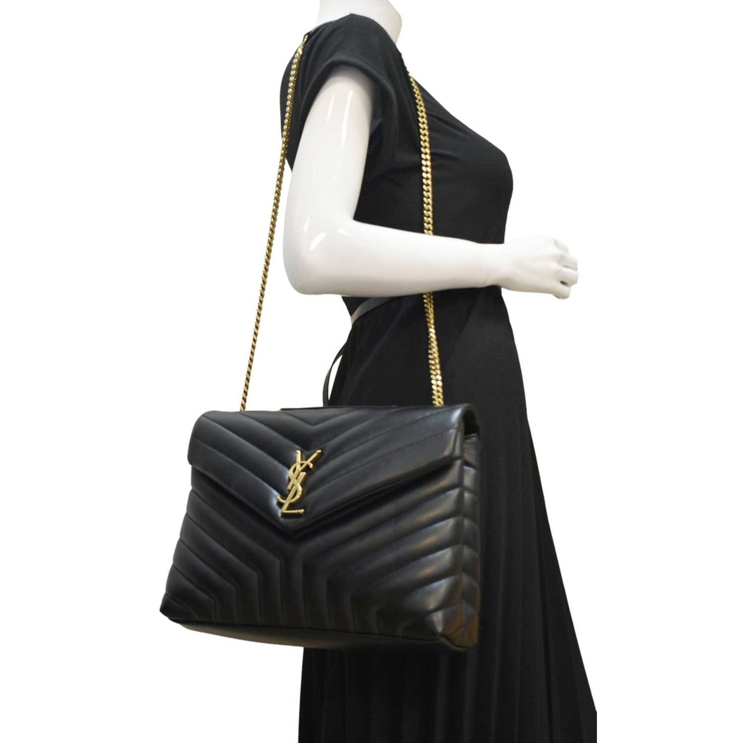 YSL Saint Laurent Saint Loulou Medium Crossbody Bag Leather Quilted