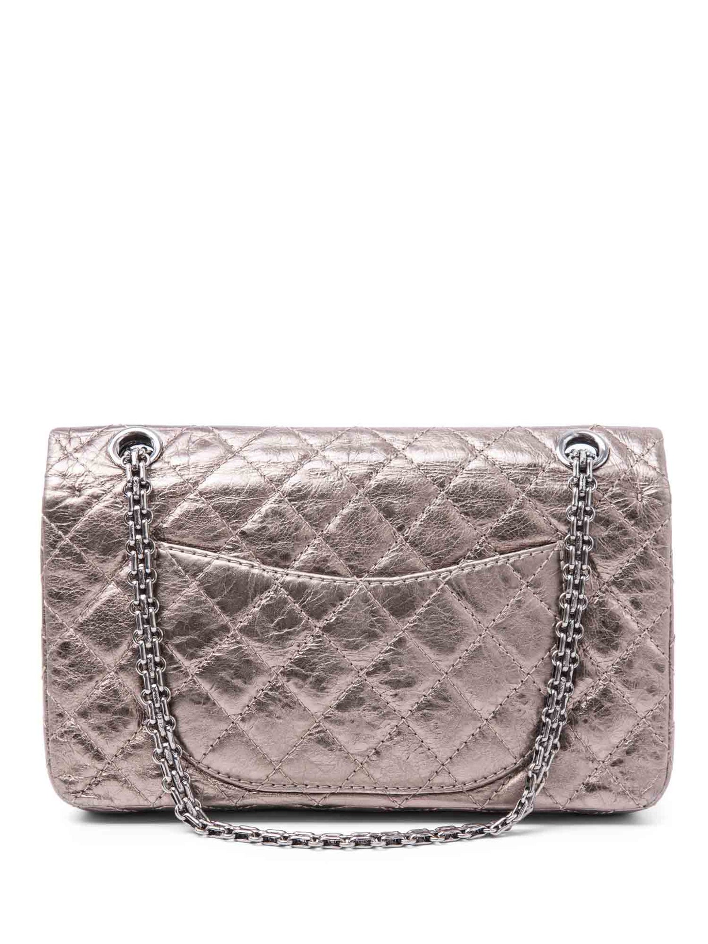 Chanel . Leather Reissue Medium Double Flap Bag Taupe